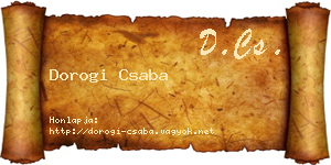 Dorogi Csaba névjegykártya